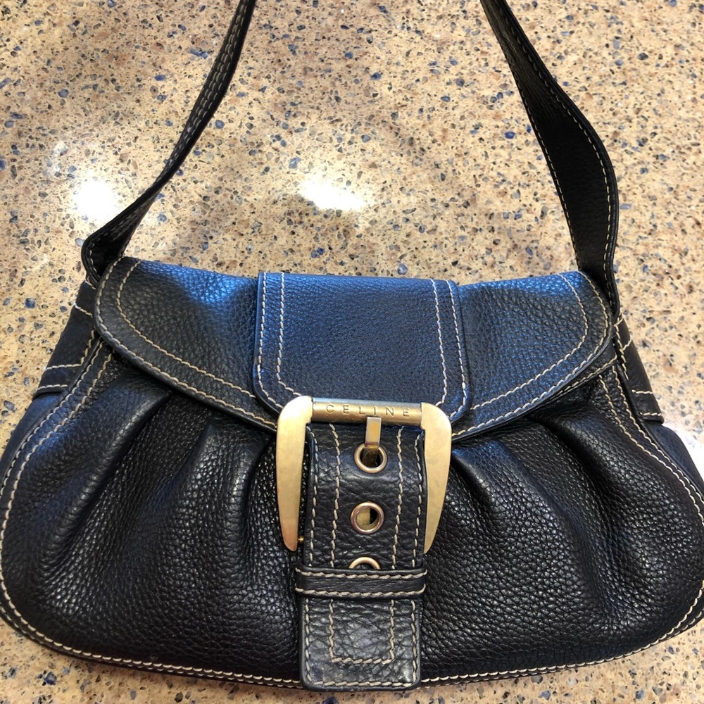 Celine leather black bag!  High quality!